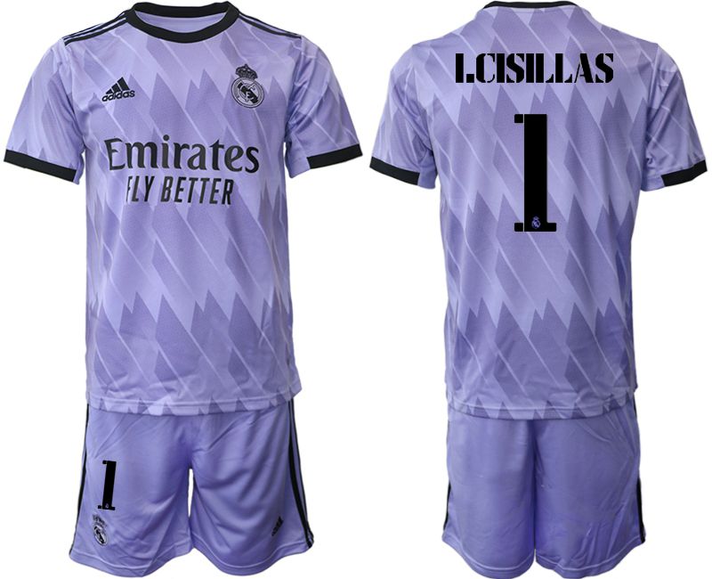 Men 2022-2023 Club Real Madrid away purple #1 Soccer Jersey